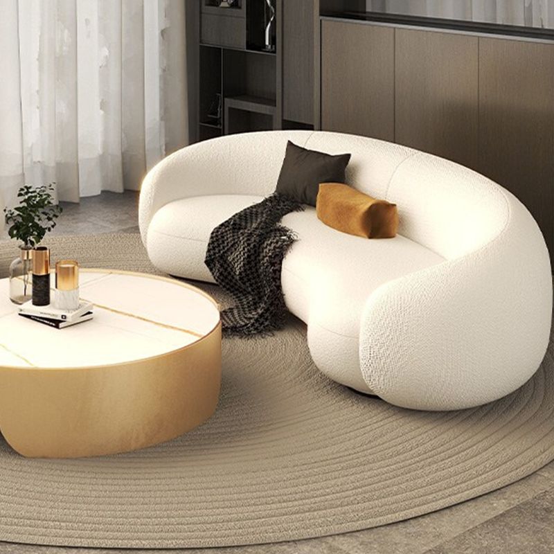 Contemporary Tight Back Settee Bench Curved Settee Couch in Grey/white Clearhalo 'furn' 'furn_sofas' 'Furniture' 'Living Room Furniture' 'Sofa' 'sofas' 1200x1200_21cf4717-1cc9-4506-aa20-12a886edbc99