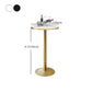 Glam Iron Bar Dining Table Faux Marble Gold Indoor Bistro Table with Single Pedestal Clearhalo 'Bar Furniture' 'Bar Tables' 'bar_tables' 'furn' 'furn_bar_tables' 'Furniture' 'furniture_bar_tables' 'Kitchen & Dining Furniture' 1200x1200_21cf7a3d-244c-422c-8322-b1aa768e4a36