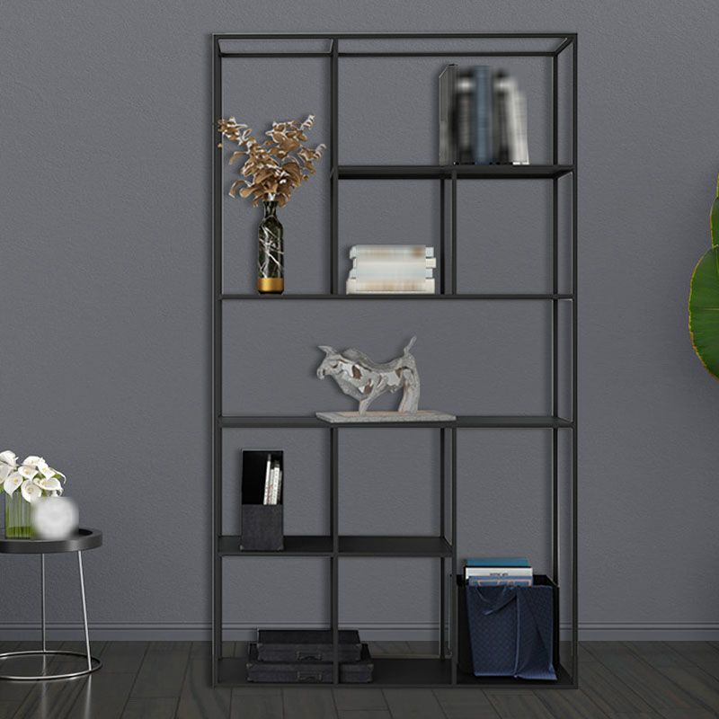 Industrial Metal Open Etagere Bookshelf Vertical Bookshelf for Office Clearhalo 'Bookcases' 'furn' 'furn_bookcases' 'Furniture' 'furniture_bookcases' 'kitchen' 'kitchen_bookcases' 'Living Room Furniture' 'Office Furniture' 1200x1200_21d1343c-6747-4851-bf26-26b3cba5738d