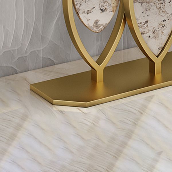 Stone Top Accent Console Table Antique Gold Console Table with Metal Leg Clearhalo 'Console Tables' 'console_tables' 'Entry & Mudroom Furniture' 'furn' 'furn_console_tables' 'Furniture' 1200x1200_21d29af1-17fc-49f4-b218-900629fd4b79