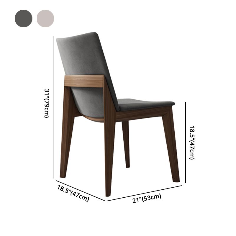 Modern Upholstered Manicure Store Side Chair Solid Back Gray Dining Chair Clearhalo ' kitchen&dining_furn' 'Dining Chairs' 'Dining Tables & Seating' 'dining_chair' 'furn' 'furn_dining_chair' 'Furniture' 'furniture_dining_chair' 'Kitchen & Dining Furniture' 'kitchen' 1200x1200_21d2ad6b-46ab-43c2-baf4-7da05f1bf92d