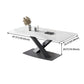 Modern Style Sintered Stone Dining Table with White Table and Trestle Base for Home Use Clearhalo 'Dining Room Sets' 'Dining Tables & Seating' 'dining_room_set' 'furn' 'furn_dining_room_set' 'Furniture' 'furniture_dining_room_set' 'Kitchen & Dining Furniture' 'kitchen&dining_furn' 'kitchen' 1200x1200_21d3e3bf-701d-4ad2-a262-7b8e9eb57aad