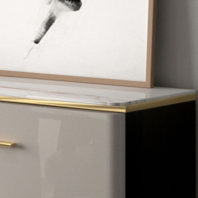 Glam Style Sideboard Buffet Server Adjustable Shelving Credenza for Dining Room Clearhalo 'buffet_sideboard' 'Buffets & Sideboards' 'furn' 'furn_buffet_sideboard' 'Furniture' 'Kitchen & Dining Furniture' 1200x1200_21d408b5-36b5-4fe3-ba1c-cbf0600da4de