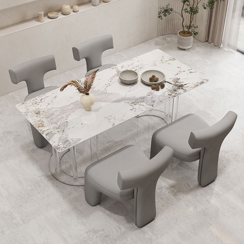 Mobili in pietra in stile glam 1/5/7 pezzi mobili per sala da pranzo in altezza standard per casa