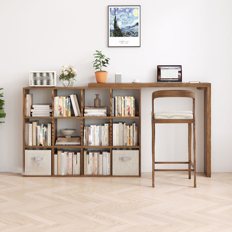 Modern massief hout lage rug tegenhoge ontlasting in bruin en wit