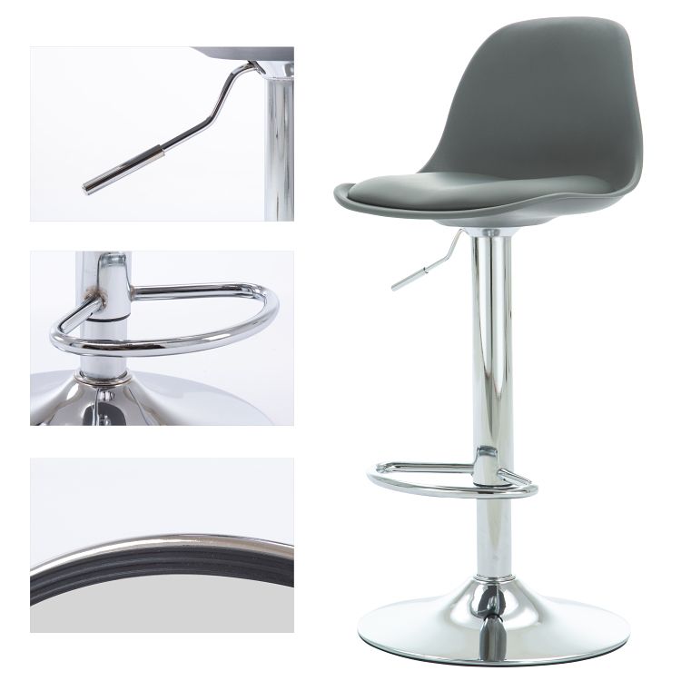Industrial Upholstered Swivel Bar Stools Low Back Stools for Home Clearhalo 'Bar Furniture' 'Bar Stools' 'bar_stools' 'furn' 'furn_bar_stools' 'Furniture' 'furniture_bar_stools' 'Kitchen & Dining Furniture' 1200x1200_21d703e2-7c24-42b0-b74c-c5112b457a05