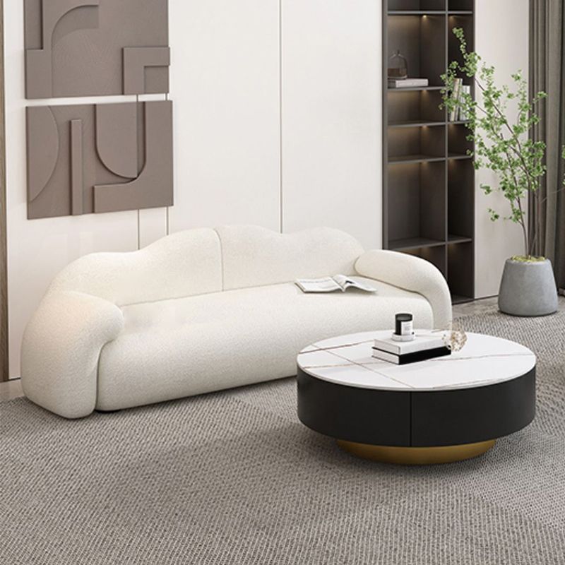 32.38" D Wool Sofa Modernism Pillow Top Arm Seating in White Clearhalo 'furn' 'furn_sofas' 'Furniture' 'Living Room Furniture' 'Sofa' 'sofas' 1200x1200_21d80ad9-ea28-4ef5-b548-f03c60e771b2