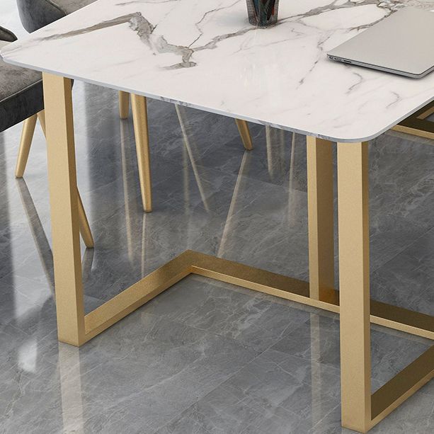 Glam Style Office Desk Meeting White Writing Desk for Study Room and Office Clearhalo 'furn' 'furn_office_desk' 'Furniture' 'Office Desks' 'Office Furniture' 'office_desk' 1200x1200_21d874b7-0083-4c06-af79-008695d9d14b