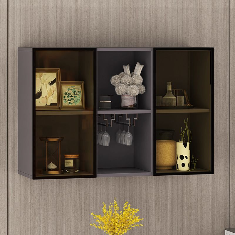 Contemporary Wall Mounted Display Stand Faux Wood Buffet Cabinet for Dining Room Clearhalo 'Display & China Cabinets' 'display_china_cabinets' 'furn' 'furn_display_china_cabinets' 'Furniture' 'Kitchen & Dining Furniture' 1200x1200_21da4597-6f53-4276-a608-f662d820ad26