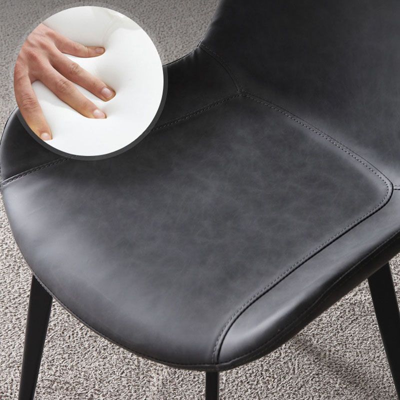 Indoor Industrial Arm Chair Solid Back Metal Upholstered Dining Room Chair (Set of 2) Clearhalo ' kitchen&dining_furn' 'Dining Chairs' 'Dining Tables & Seating' 'dining_chair' 'furn' 'furn_dining_chair' 'Furniture' 'furniture_dining_chair' 'Kitchen & Dining Furniture' 'kitchen' 1200x1200_21dc3a74-369f-4229-95d6-982524f283d7