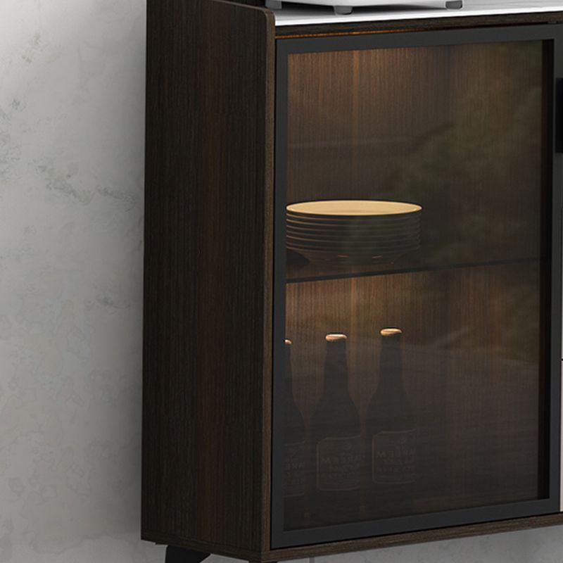 Sideboard di pietra della credenza a buffet moderna con armadi e cassetti