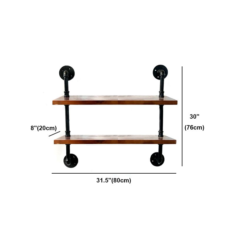 Industrial Style Bookshelf Wall Mounted Solid Wood Bookcase for Home Office Clearhalo 'Bookcases' 'furn' 'furn_bookcases' 'Furniture' 'furniture_bookcases' 'kitchen' 'kitchen_bookcases' 'Living Room Furniture' 'Office Furniture' 1200x1200_21ded479-875b-4797-8688-f0496e36305c
