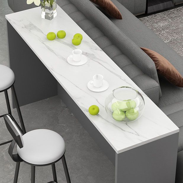 Mesa de comedor de bar interior contemporánea Mesa de taburete de bar rectangular