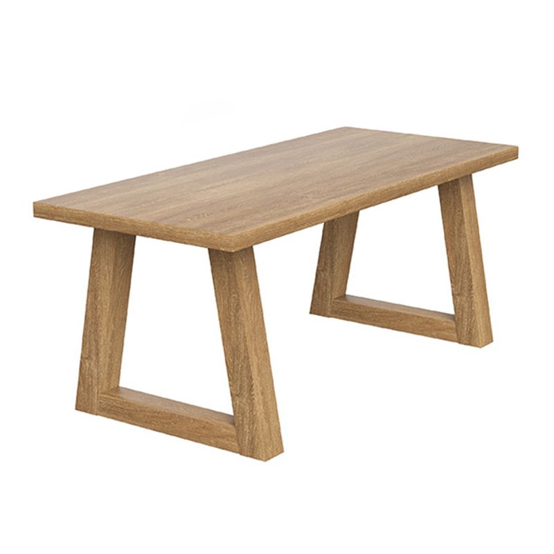 Pine Wood Top Dining Table Modern Rectangle Table with Solid Wood Sled Base Clearhalo 'Dining Tables & Seating' 'Dining Tables' 'dining_table' 'furn' 'furn_dining_table' 'Furniture' 'furniture_dining_table' 'Kitchen & Dining Furniture' 'kitchen' 'kitchen_dining_table' 1200x1200_21df82fb-8afc-4b31-a082-80b1cb80c0f7