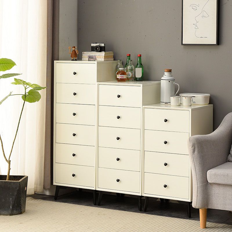 Modern Wooden Lingerie Chest Bedside Vertical Storage Chest in White and Brown Clearhalo 'Bedroom Furniture' 'Dressers & Chests' 'dressers_chests' 'furn' 'furn_dressers_chests' 'Furniture' 1200x1200_21e15f43-07c2-4402-af42-ecd15d122023