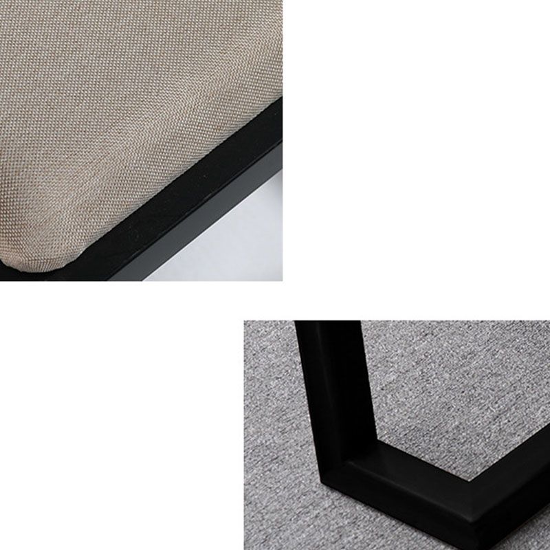 Contemporary Upholstered Bench Home Rectangle Seating Bench with Black Legs Clearhalo 'Benches' 'Chairs & Seating' 'furn' 'furn_benches' 'Furniture' 'Living Room Furniture' 1200x1200_21e26077-aea9-4003-b9ea-dd0b5097aaa2