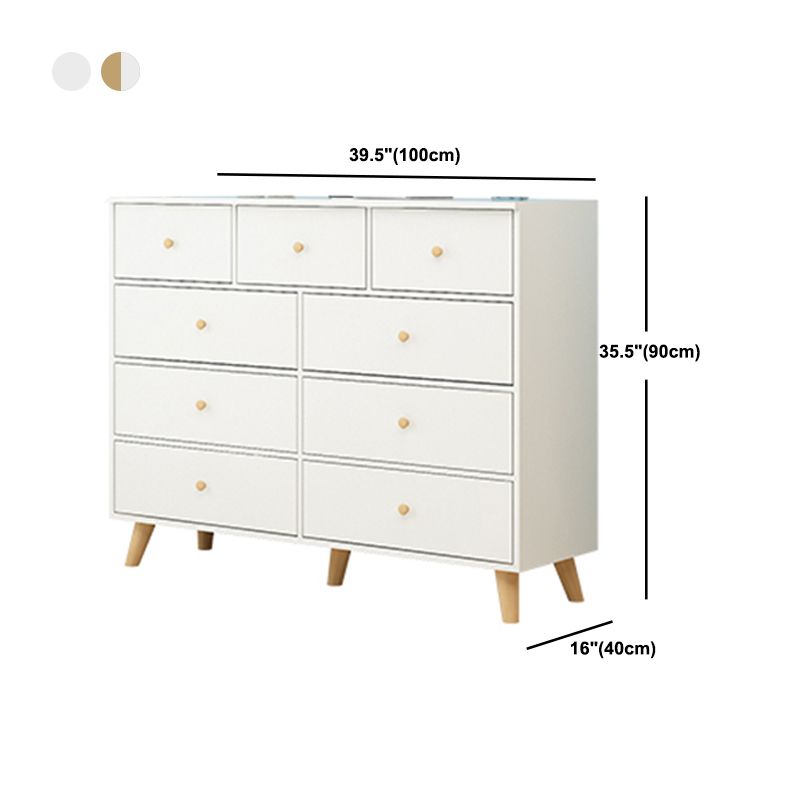 Contemporáneo 35.43 "Cofre de madera de alto, cofre de acento rectangular con cajones