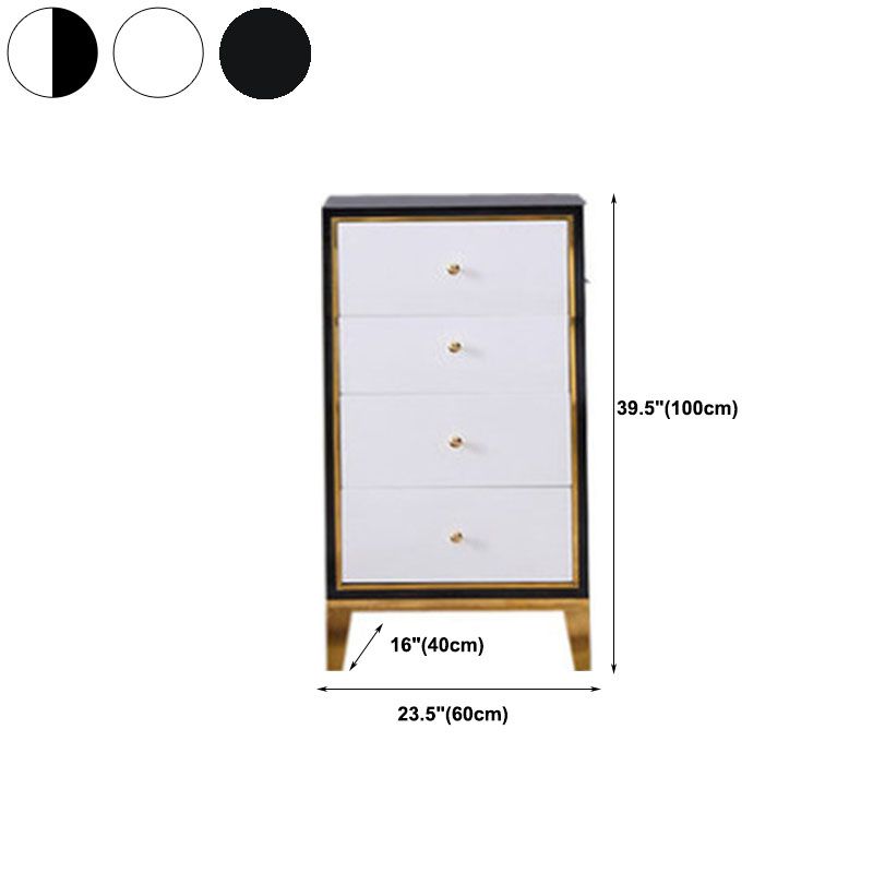 Slaapkamer glamour houten opbergkist verticale borst met laden