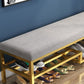 Glam 14" W Seating Bench Cushioned Rectangle Shoe Storage Entryway and Bedroom Bench Clearhalo 'Benches' 'Chairs & Seating' 'furn' 'furn_benches' 'Furniture' 'Living Room Furniture' 1200x1200_21e3c55a-61f0-4a70-bece-7caa55f97e8a