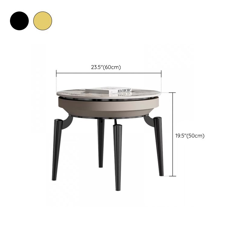 Table d'appoint en métal luxueuse Pierre 4 jambes SOFFA