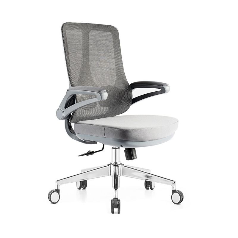 Flip-Up Armrest Office Chair Microfiber Desk High Back Chair Swivel Ergonomic Clearhalo 'furn' 'furn_office_chair' 'Furniture' 'Office Chairs' 'Office Furniture' 'office_chair' 1200x1200_21e598d8-06d9-42d0-84bc-12b324179825