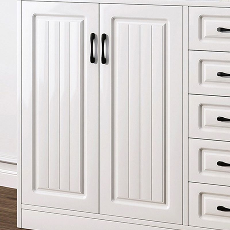 Modern Rectangle White Manufactured Wood Water Resistant Chest