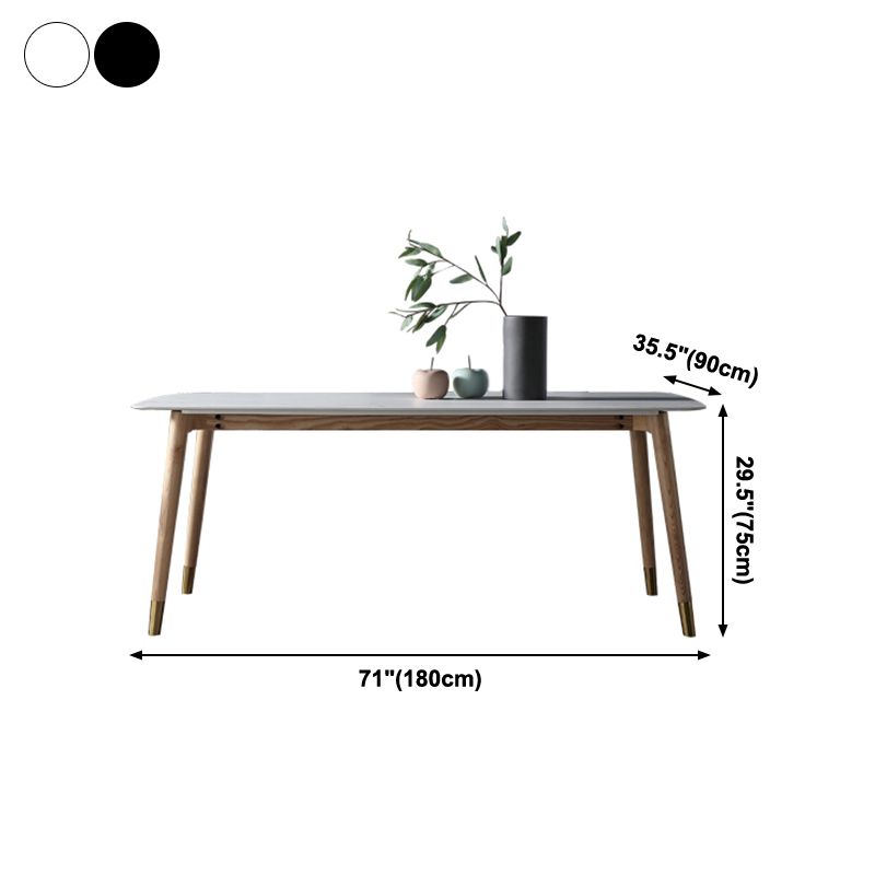 Rectangle Luxury Dining Table Two-Color Fixed Table with Sintered Stone Clearhalo ' dining_table' 'Dining Tables & Seating' 'Dining Tables' 'furn' 'furn_dining_table' 'Furniture' 'furniture_dining_table' 'Kitchen & Dining Furniture' 'kitchen&dining_furn' 'kitchen' 'kitchen_dining_table' 1200x1200_21e6d460-234f-4989-8793-c5879ac3e191