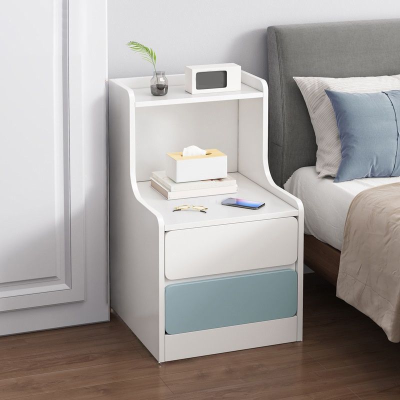 Moderno imitazione in legno tavolo da notte a apertura a 1 comodino con cassetto