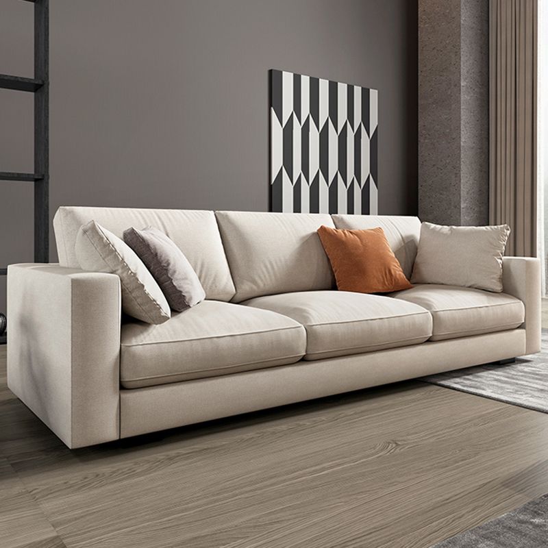 Scandinavian Standard Sofa with Multiple Cushion Seat 33.46"High Square Arm Sofa Clearhalo 'furn' 'furn_sofas' 'Furniture' 'furniture_sofas' 'kitchen' 'kitchen_sofas' 'Living Room Furniture' 'Sofa' 'sofas' 1200x1200_21e97298-a9a7-42c9-9bfa-d200a7b64224