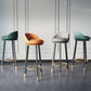 Glam Metal Barstool Faux Leather Footrest Stool in Matte Finsih for Indoor Clearhalo 'Bar Furniture' 'Bar Stools' 'bar_stools' 'furn' 'furn_bar_stools' 'Furniture' 'Kitchen & Dining Furniture' 1200x1200_21e9a124-d9da-4ea7-b3ba-950a53c02ee1