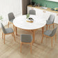 Modern Style Round Dinner Table White Sintered Stone Table with Wooden Base Clearhalo ' dining_table' 'Dining Tables & Seating' 'Dining Tables' 'furn' 'furn_dining_table' 'Furniture' 'furniture_dining_table' 'Kitchen & Dining Furniture' 'kitchen&dining_furn' 'kitchen' 'kitchen_dining_table' 1200x1200_21ebfeb9-8a4c-4136-9be2-0c0f6c1db1e8