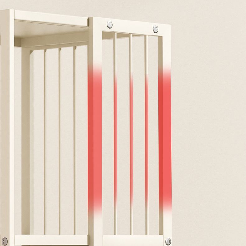 Steel Beige Shelf Bookcase 13.8" Wide Contemporary Bookshelf for Home Office Clearhalo 'Bookcases' 'furn' 'furn_bookcases' 'Furniture' 'Office Furniture' 1200x1200_21ec3227-dff4-4ec9-a03d-6f0239b446fb