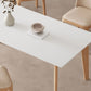 Table de salle à manger de style simplicité Table de salle à manger rectangulaire en pierre en blanc