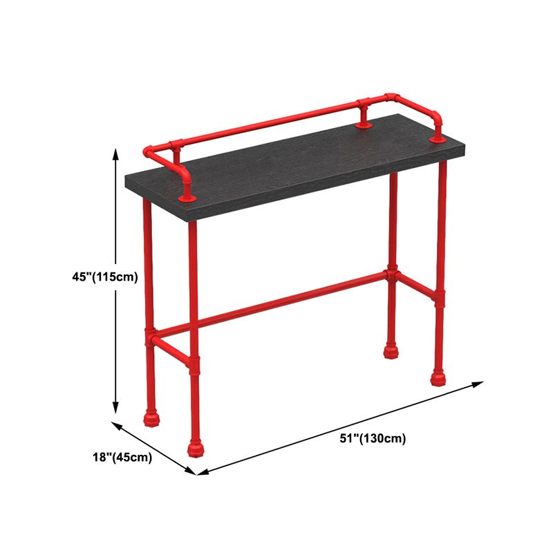 Black and Red Counter Set Industrial 1/4 Pieces Rectangle Wood Counter Set Clearhalo 'Bar Furniture' 'furn' 'furn_home_bar_bar_sets' 'Furniture' 'Home Bars & Bar Sets' 'home_bar_bar_sets' 'Kitchen & Dining Furniture' 1200x1200_21ed399b-58c5-46f4-b768-204653511b8e