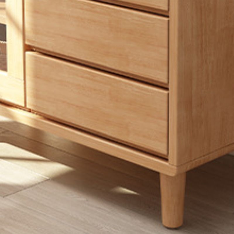 Moderna display mobile a buffet in legno in gomma con cassetti per sala da pranzo