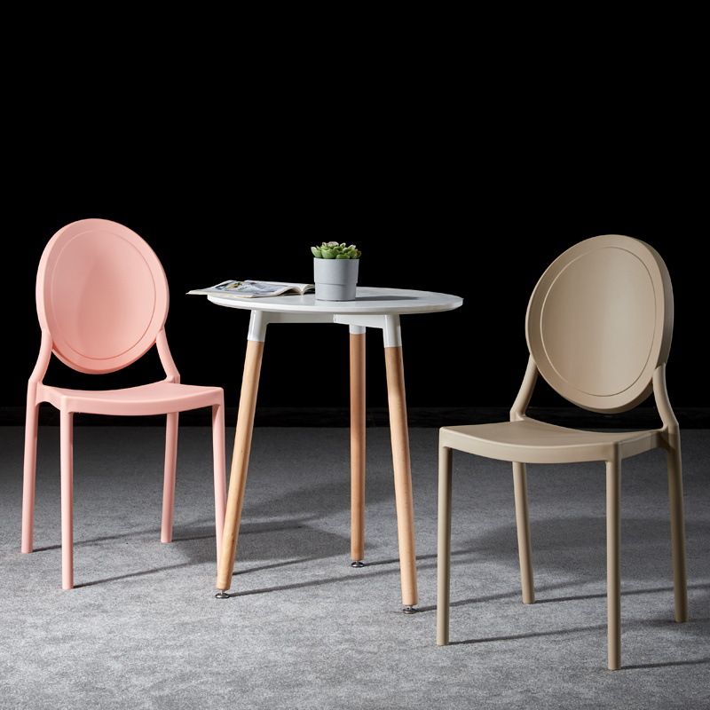 Glam Style Plastic Side Chair Matte Finish Dining Chair for Dinning Room Clearhalo ' kitchen&dining_furn' 'Dining Chairs' 'Dining Tables & Seating' 'dining_chair' 'furn' 'furn_dining_chair' 'Furniture' 'furniture_dining_chair' 'Kitchen & Dining Furniture' 'kitchen' 1200x1200_21f3fdd9-5b4b-4497-b715-d5caeaf5d736