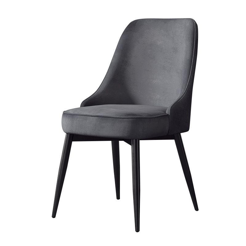 Nordic Style Upholstered Armless Dining Chairs Solid Back Chairs Clearhalo 'Dining Chairs' 'Dining Tables & Seating' 'dining_chair' 'furn' 'furn_dining_chair' 'Furniture' 'furniture_dining_chair' 'Kitchen & Dining Furniture' 1200x1200_21f66958-cee7-4fe3-bfd7-64c9a8993bba