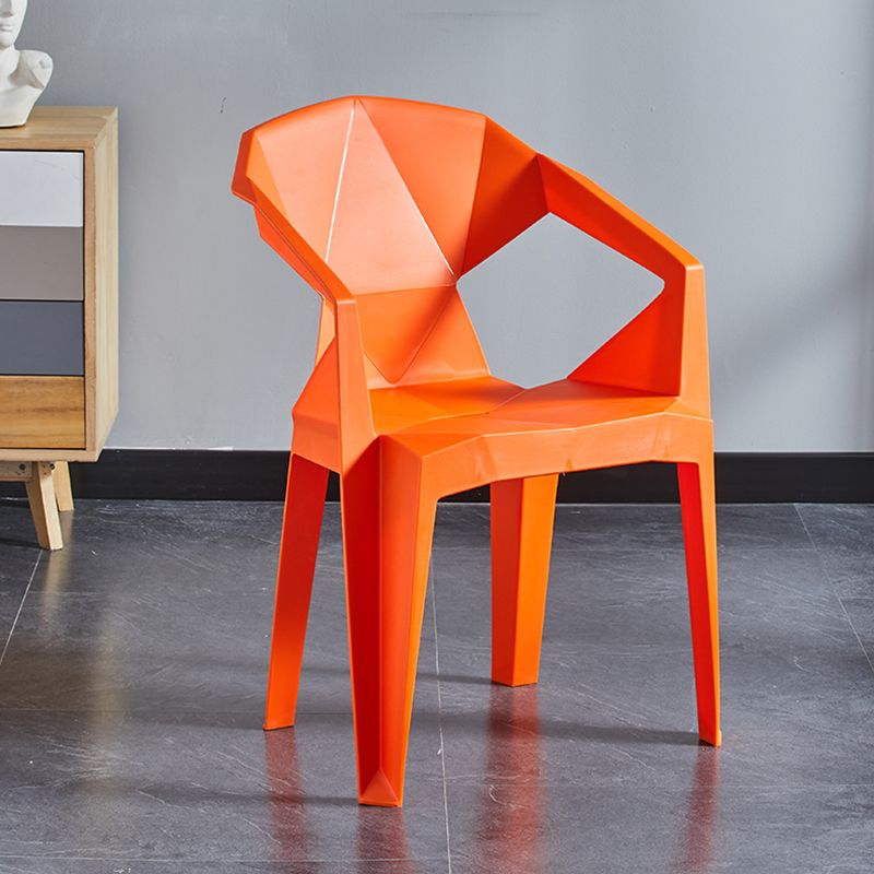 Home Contemporary Arm Chair Solid Back Plastic Stackable Dining Room Chair Clearhalo ' kitchen&dining_furn' 'Dining Chairs' 'Dining Tables & Seating' 'dining_chair' 'furn' 'furn_dining_chair' 'Furniture' 'furniture_dining_chair' 'Kitchen & Dining Furniture' 'kitchen' 1200x1200_21f6fef4-bd1e-4180-8cec-a9dd1fcbf340