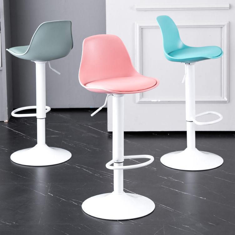 Contemporary Metal Barstool Faux Leather Footrest Adjustable Counter Stool Clearhalo 'Bar Furniture' 'Bar Stools' 'bar_stools' 'furn' 'furn_bar_stools' 'Furniture' 'Kitchen & Dining Furniture' 1200x1200_21f72b4d-8199-4efa-9dbc-284cf7e1d071