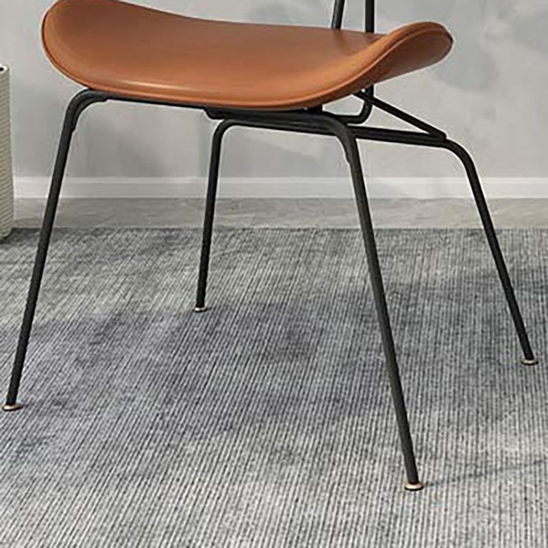 Industrial Open Back Armless Dining Chairs Leather Dining Side Chair Clearhalo ' kitchen&dining_furn' 'Dining Chairs' 'Dining Tables & Seating' 'dining_chair' 'Furniture' 'furniture_dining_chair' 'Kitchen & Dining Furniture' 'kitchen' 1200x1200_21f82fcb-7730-4416-8d48-2ee0b96355cc