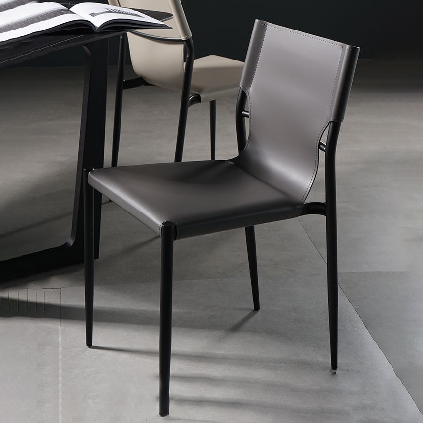 Modern Style Chair Dining Armless Chairs with Metal Legs for Kitchen Clearhalo ' kitchen&dining_furn' 'Dining Chairs' 'Dining Tables & Seating' 'dining_chair' 'furn' 'furn_dining_chair' 'Furniture' 'furniture_dining_chair' 'Kitchen & Dining Furniture' 'kitchen' 1200x1200_21f9c7cd-1483-488d-87a7-adf5ca51eb88