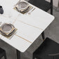 Rectangle Modern Dinette Set 1/4/5 Pieces Black Base Indoor Dining Table Set Clearhalo 'Dining Room Sets' 'Dining Tables & Seating' 'dining_room_set' 'furn' 'furn_dining_room_set' 'Furniture' 'Kitchen & Dining Furniture' 1200x1200_21fbb607-0265-48ad-ae3d-71f5cf8372e0