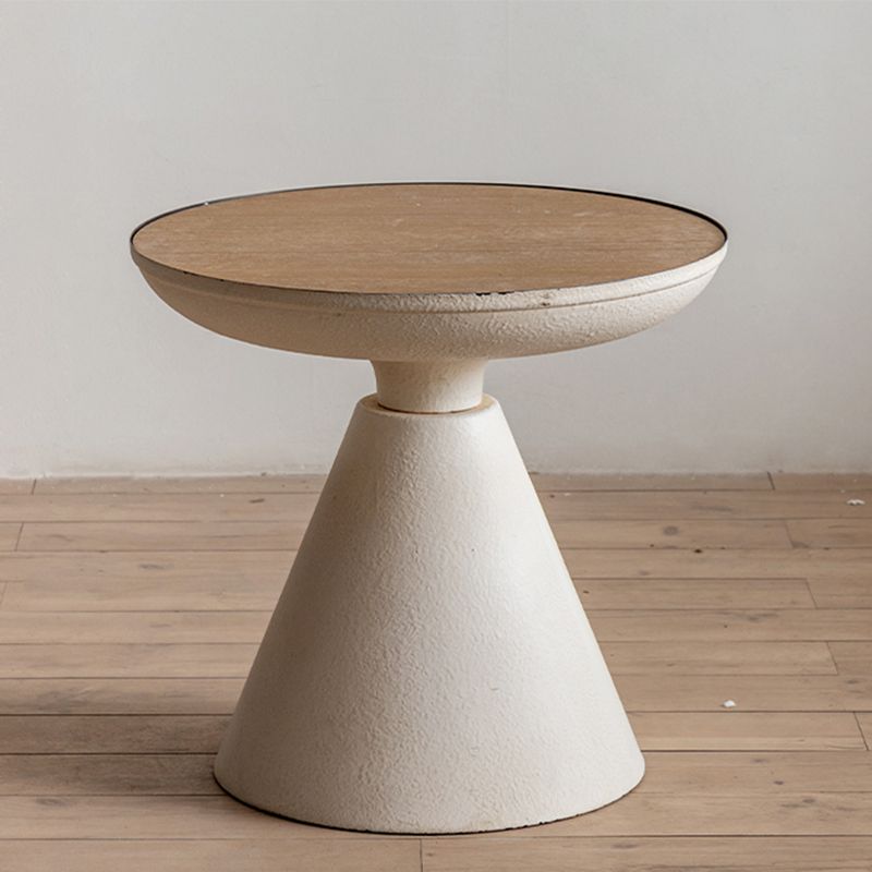 French Country Round Wood Top Coffee Table Iron Pedestal Cocktail Table Clearhalo 'Coffee & Accent Tables' 'Coffee Tables' 'coffee_tables' 'furn' 'furn_coffee_tables' 'Furniture' 'Living Room Furniture' 1200x1200_21fc083a-da51-427b-ab31-e00c7bd8482c