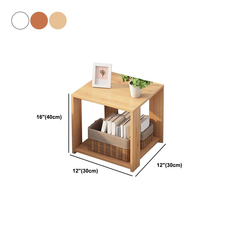 Gabinete de noche de 12 "de madera de madera moderna de 12" de ancho con estante