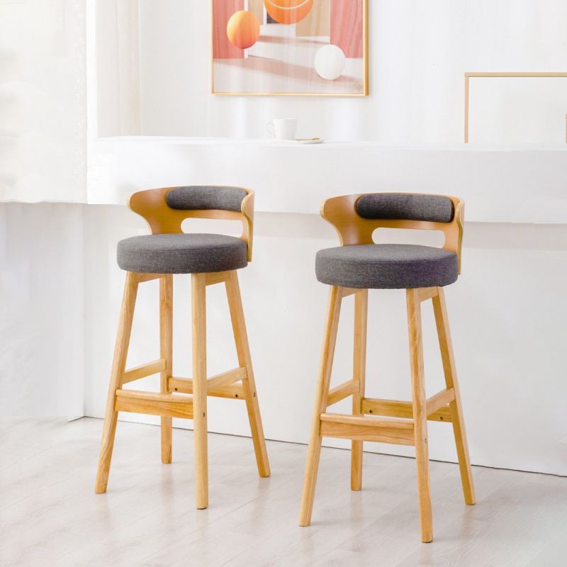 Contemporary Round Bar and Counter Stool Low Back Stool with 4 Legs Clearhalo 'Bar Furniture' 'Bar Stools' 'bar_stools' 'Furniture' 'furniture_bar_stools' 'Kitchen & Dining Furniture' 1200x1200_21fc67ca-2cc2-4611-86d4-1fc1b41a4e54