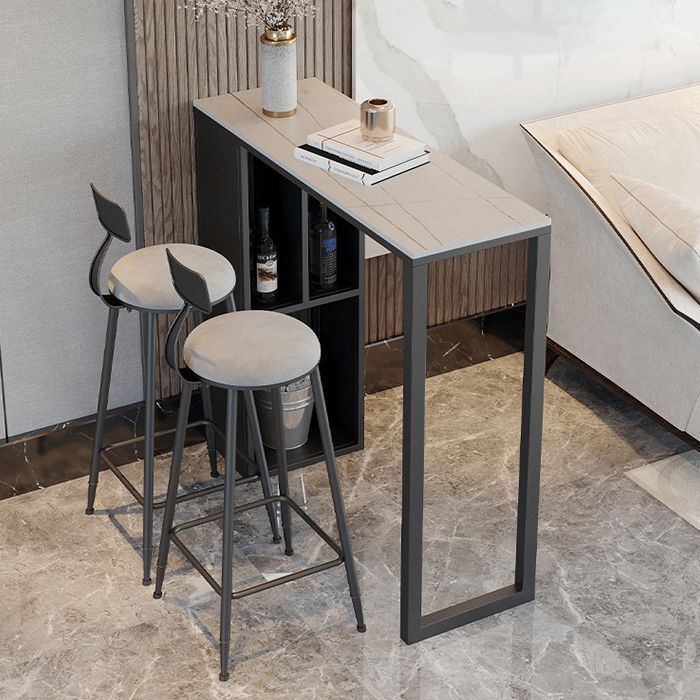 Contemporary Bar Table Bar Height Rectangle Pub Table for Home