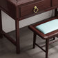 Traditional Style Solid Wood with Drawers Dark Coffee Dressing Table