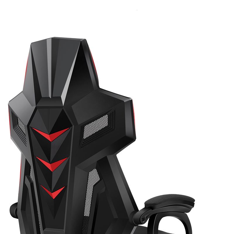Black Nylon Frame Modern Gaming Chair Swivel Computer Desk Chair with Padded Arms Clearhalo 'furn' 'furn_office_chair' 'Furniture' 'furniture_office_chair' 'Office Chairs' 'Office Furniture' 'office_chair' 1200x1200_21fcffb1-383b-4610-9706-1e9aa476d598