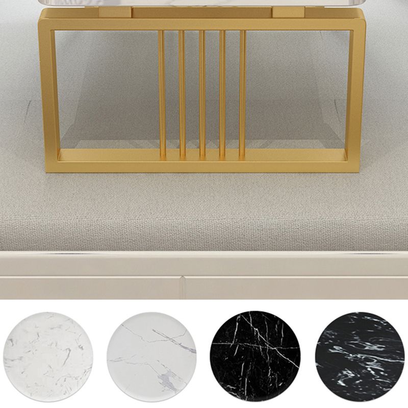 Table basse en marbre carré table de cocktail à étagère ouverte pour la table basse du salon