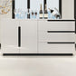 Modern MDF 31.5"H Sideboard Buffet Drawer and 2-Door Living Room Server in White Clearhalo 'buffet_sideboard' 'Buffets & Sideboards' 'furn' 'furn_buffet_sideboard' 'Furniture' 'Kitchen & Dining Furniture' 1200x1200_21fdc6c9-3886-498d-b827-2f08e528f795